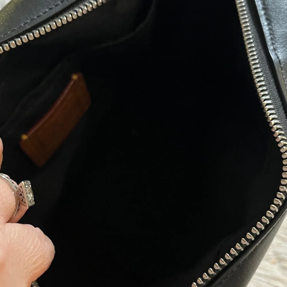 Coach Brown Signature Canvas Crossbody with Black Bow Print - Picture 8 of 10
